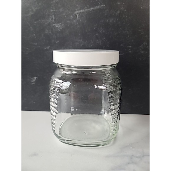 Lidded Clear Glass Jar With Chalk Board Label - Picture 5 of 10
